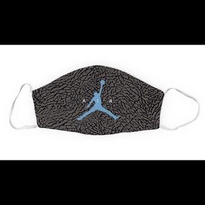 Air Jordan Cement UNC color way Face mask